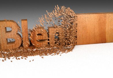 Blender Wood Chipping Text