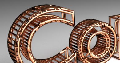 Blender Copper Wire Text