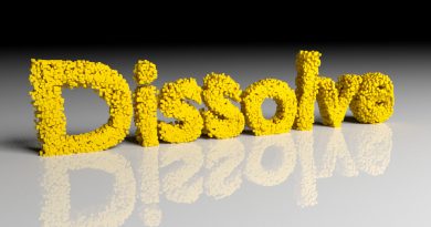 Blender Dissolve Text