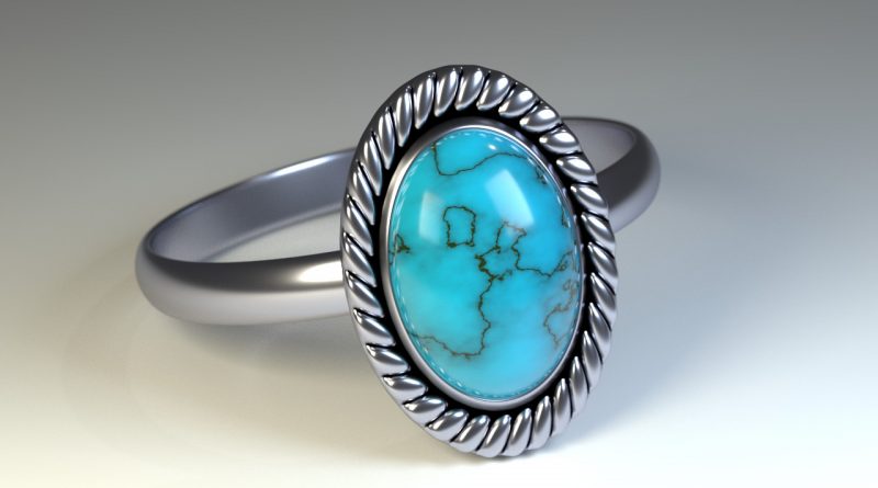 Blender Silver Turquoise Ring
