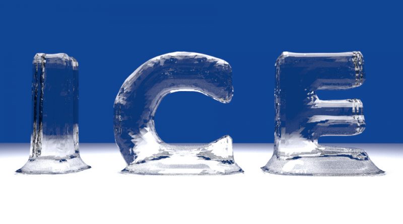 Blender Ice Text